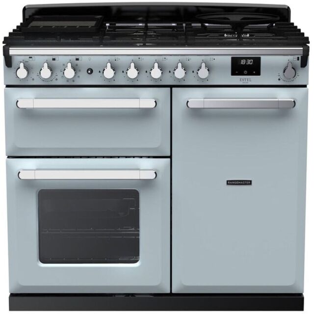 Rangemaster ESDL100DFPMSB/CM1 15083 Estel Deluxe 100 DF Misty Blue Chrome