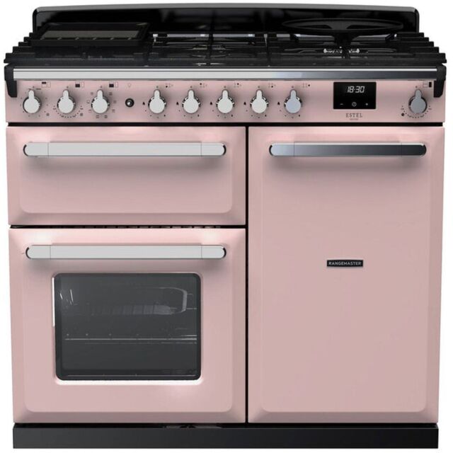 Rangemaster ESDL100DFPPPK/CM1 15084 Estel Deluxe 100 DF Pale Pink Chrome