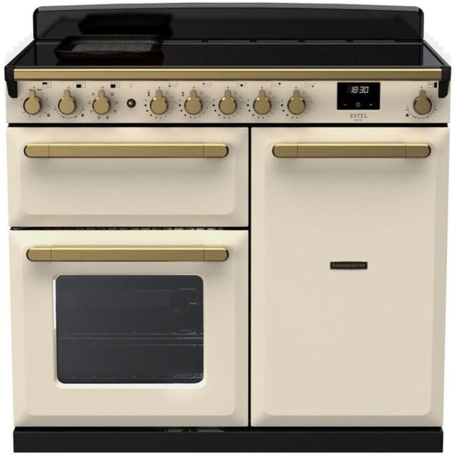 Rangemaster ESDL100EIPPCR/AB1 18090 Estel Deluxe 100 Ind Pale Cream Antique Brass