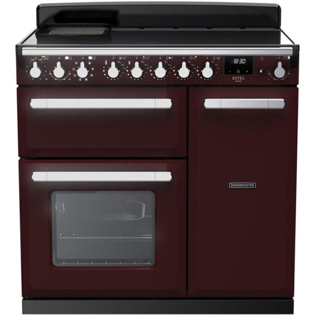 Rangemaster ESDL90EIPBOR/CM1 15030 Estel Deluxe 90 Ind Bordeaux Chrome