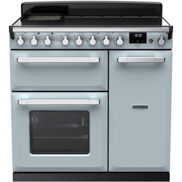 Rangemaster ESDL90EIPMSB/CM1 15032 Estel Deluxe 90 Ind Misty Blue Chrome