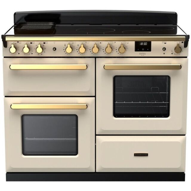 Rangemaster ESDLB110EIPPCR/AB1 18167 Estel Deluxe 110 Ind Pale Cream Antique Brass