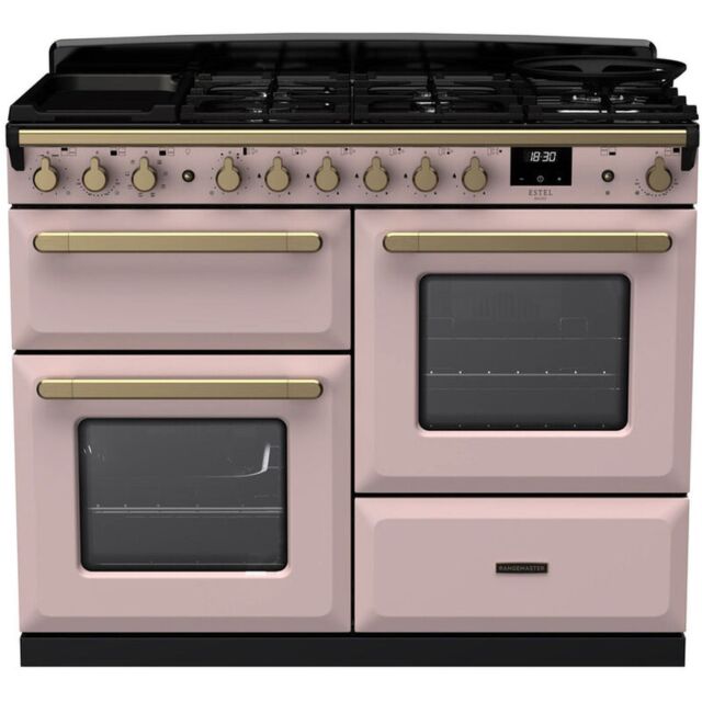 Rangemaster ESDLO110DFPPPK/AB1 18107 Estel Deluxe OC 110 DF Pale Pink Antique Brass