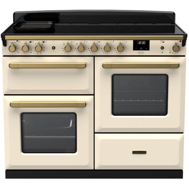Rangemaster ESDLO110EIPPCR/AB1 18125 Estel Deluxe 110 Ind Pale Cream Antique Brass