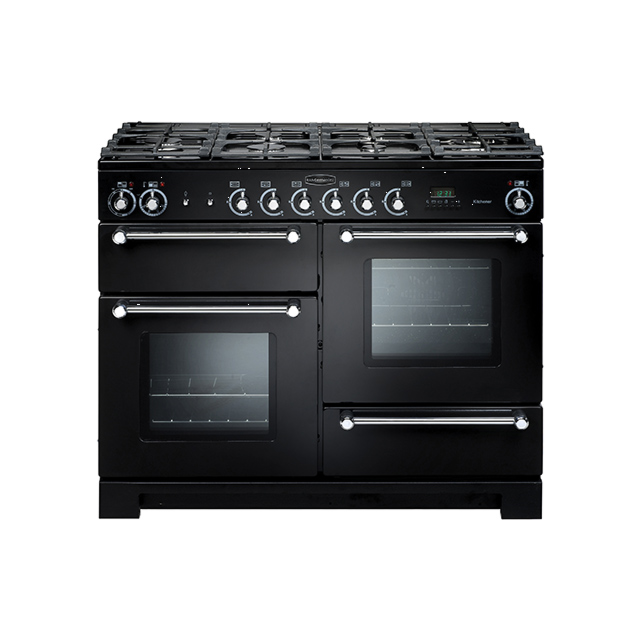 Rangemaster Kitchener 110 Ceramic Black/Chrome KCH110ECBL/C