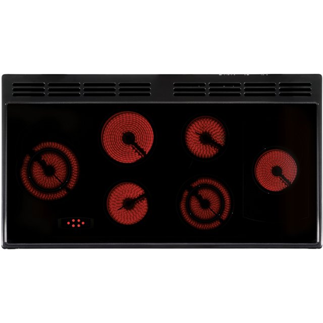 Rangemaster Kitchener 110 Ceramic Black/Chrome KCH110ECBL/C