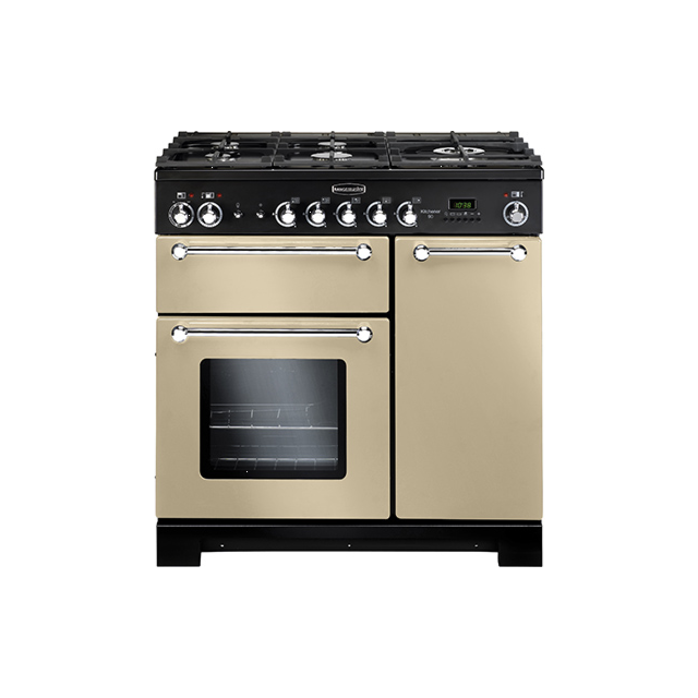 Rangemaster Kitchener 90 Dual Fuel Cream/Chrome KCH90DFFCR/C