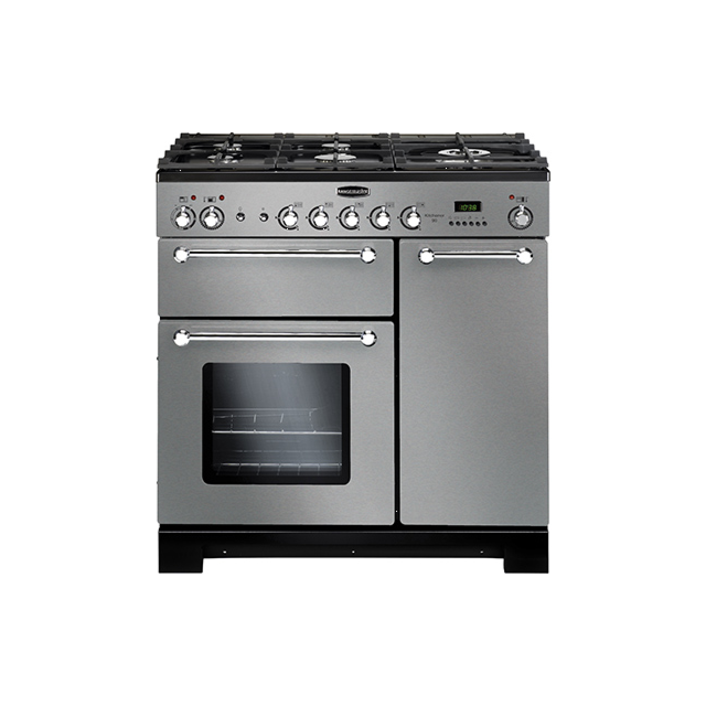 Rangemaster Kitchener 90 Dual Fuel Stainless Steel/Chrome KCH90DFFSS/C