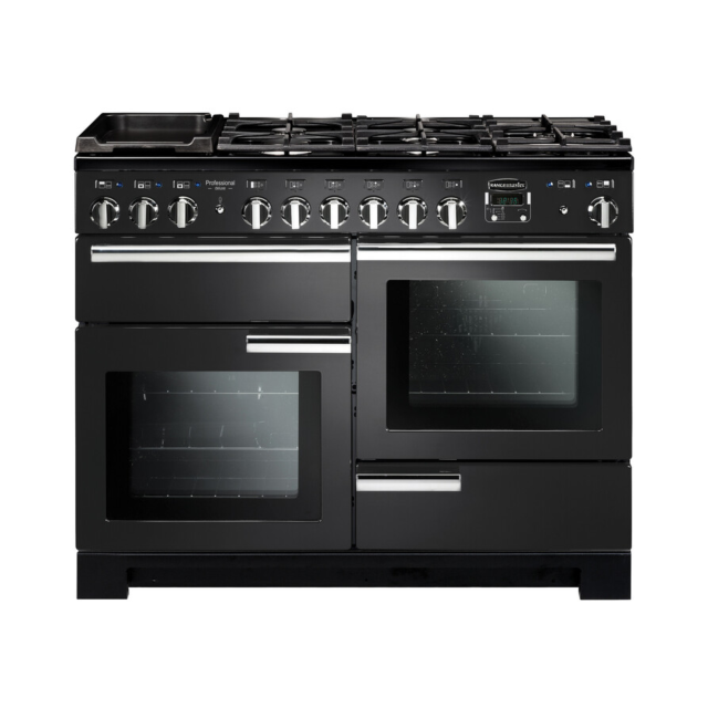 Rangemaster Professional Deluxe 100 Dual Fuel Charcoal Black/Chrome PDL110DFFCB/C