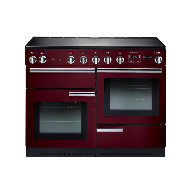 Rangemaster Professional Plus 110 Ceramic Cranberry/Chrome PROP110ECCY/C