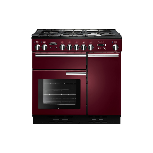 Rangemaster Professional Plus 90 Dual Fuel Cranberry/Chrome PROP90DFFCY/C