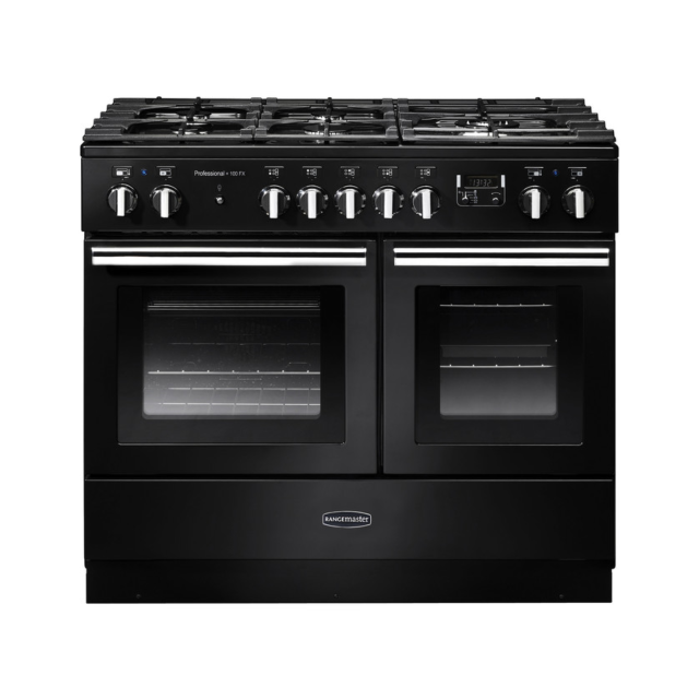 Rangemaster Professional Plus 100 FX Dual Fuel Gloss Black/Chrome PROPL100FXDFFGB/C