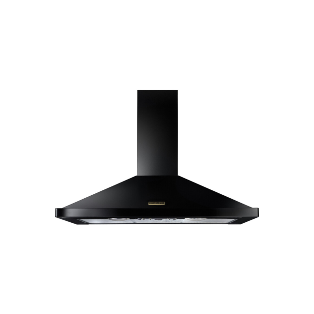 Rangemaster RHDC110BL/B 134510 110 Chimney Hood Black/Brass