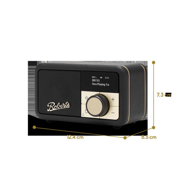 Roberts Radio REV-PETITE2BK DAB+/DAB/FM RDS Radio - Black