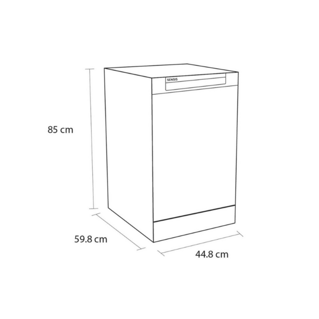 Sensis DWF0110SLEW Dishwasher - White - 10 Place Settings