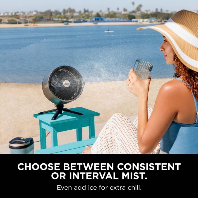 Shark 307FA300UK Shark FlexBreeze Pro Mist Indoor & Outdoor Fan & Outdoor Misting System - Dark Gray, Charcoal