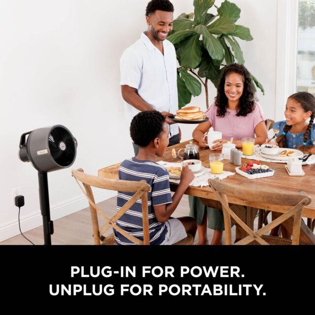 Shark 307FA300UK Shark FlexBreeze Pro Mist Indoor & Outdoor Fan & Outdoor Misting System - Dark Gray, Charcoal