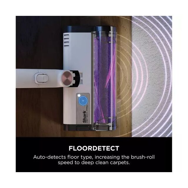 Shark IW3611UKT Shark Detect Pro Cordless Vacuum Cleaner Auto-Empty System 2L - 60 Minutes Run Time - White/Brass
