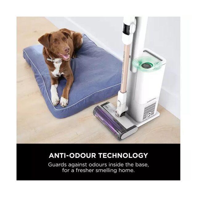 Shark IW3611UKT Shark Detect Pro Cordless Vacuum Cleaner Auto-Empty System 2L - 60 Minutes Run Time - White/Brass