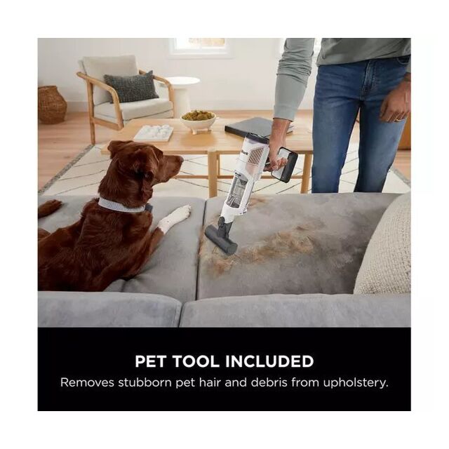 Shark IW3611UKT Shark Detect Pro Cordless Vacuum Cleaner Auto-Empty System 2L - 60 Minutes Run Time - White/Brass