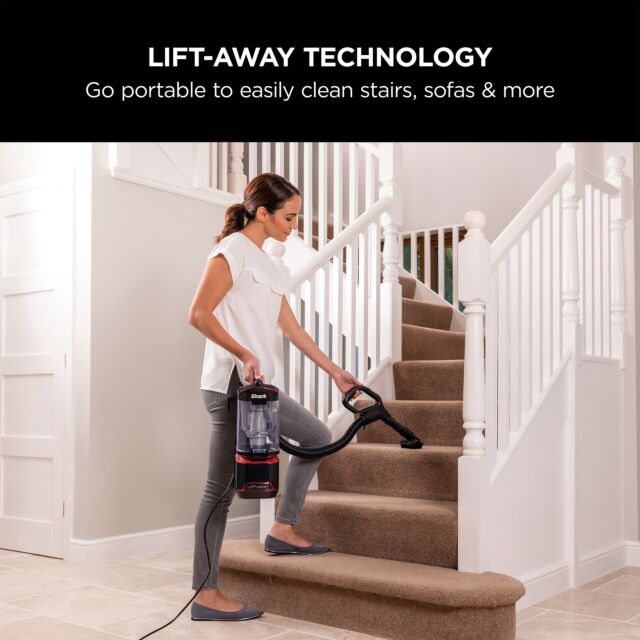 shark NV602UKT Lift-Away Upright Vacuum Cleaner - Pet Model - Red