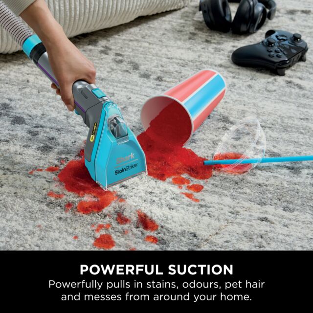 Shark PX250UKT StainStriker HairPro Pet Stain & Spot Cleaner - Dark Silver & Force Fuchsia
