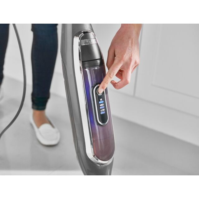 shark S6003UK Klik n'Flip Automatic Steam Pocket Mop - Shark Steel Grey/Bordeaux
