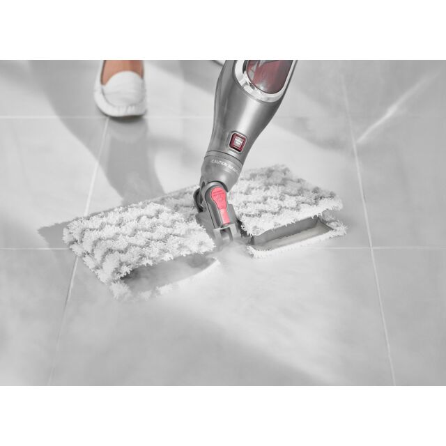 shark S6003UK Klik n'Flip Automatic Steam Pocket Mop - Shark Steel Grey/Bordeaux