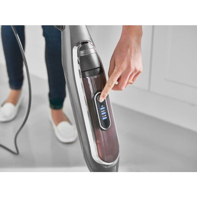 shark S6003UK Klik n'Flip Automatic Steam Pocket Mop - Shark Steel Grey/Bordeaux