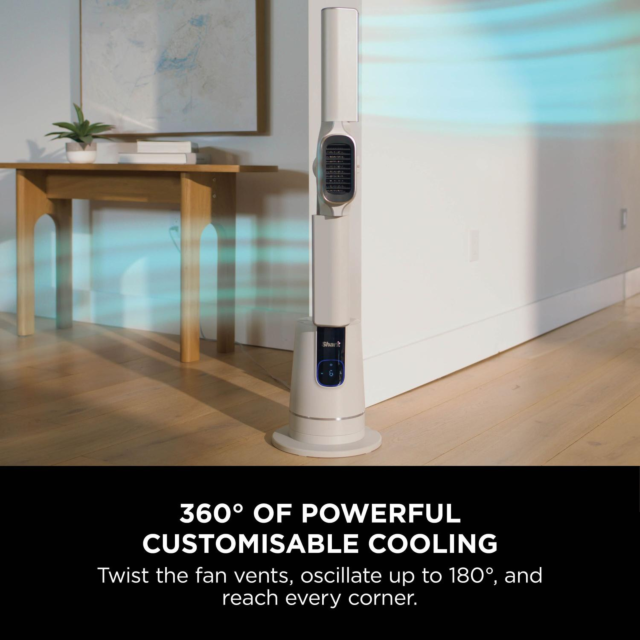 Shark TH200UKWH Fan & Heater White with LED Display