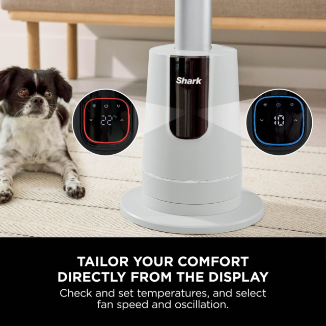 Shark TH200UKWH Fan & Heater White with LED Display
