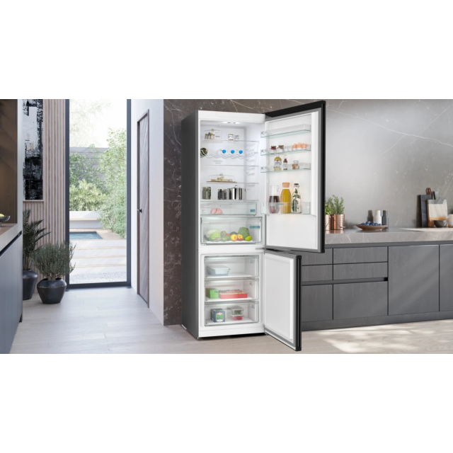 Siemens KG49NXXDF 70cm 60/40 Frost Free Fridge Freezer - Black Stainless Steel