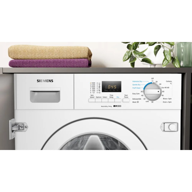 Siemens WK14D322GB IQ300 Built-In 7kg/4kg 1400 Spin Washer Dryer
