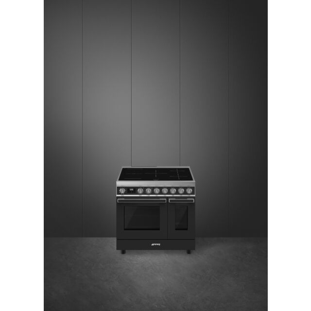 Smeg CPF92IMA 90cm Portofino Electric Range Cooker Anthracite