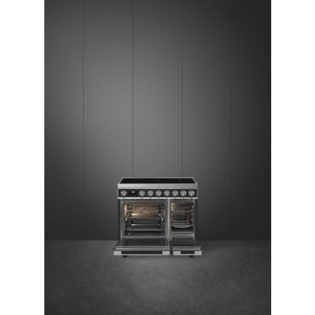 Smeg CPF92IMA 90cm Portofino Electric Range Cooker Anthracite