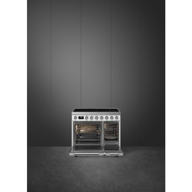 Smeg CPF92IMWH 90cm Portofino Electric Range Cooker White