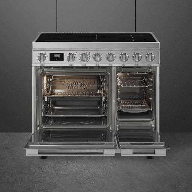 Smeg CPF92IMX 90cm Portofino Electric Range Cooker Stainless Steel