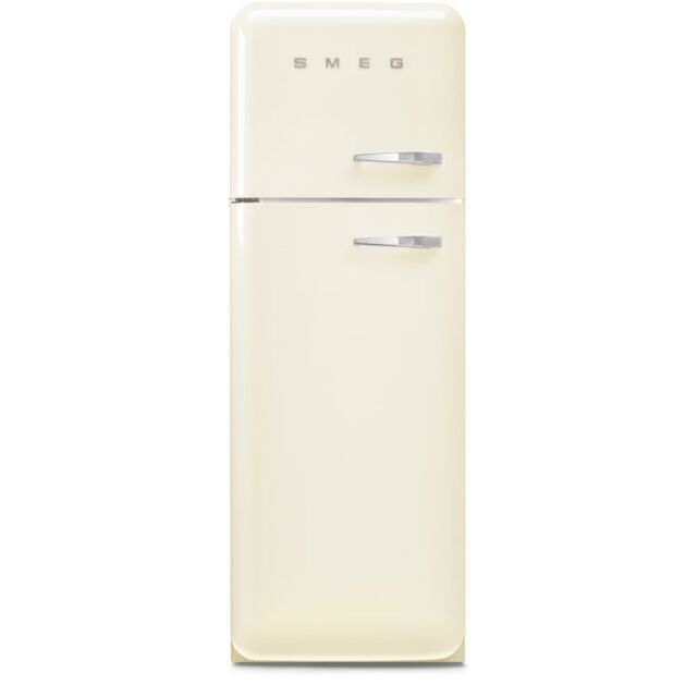 Smeg FAB30LCR6UK 60cm 50s Style Left Hand Hinge Fridge Freezer Cream