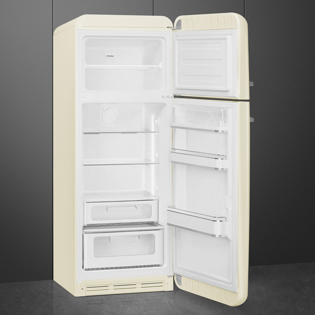 Smeg FAB30RCR6UK 60cm Cream Fridge Freezer 75/25