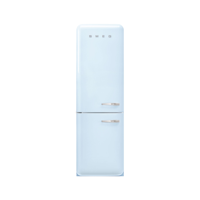 Smeg FAB32LPB6UK 60cm 50s Style Left Hand Hinge Fridge Freezer Pastel Blue
