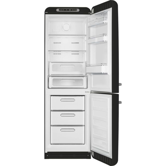 Smeg FAB32RBL6UK 60cm 50s Style Right Hand Hinge Fridge Freezer Black