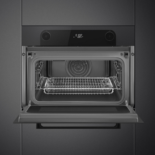 Smeg SO4201M1BI 40L Built-In Combo Microwave Black