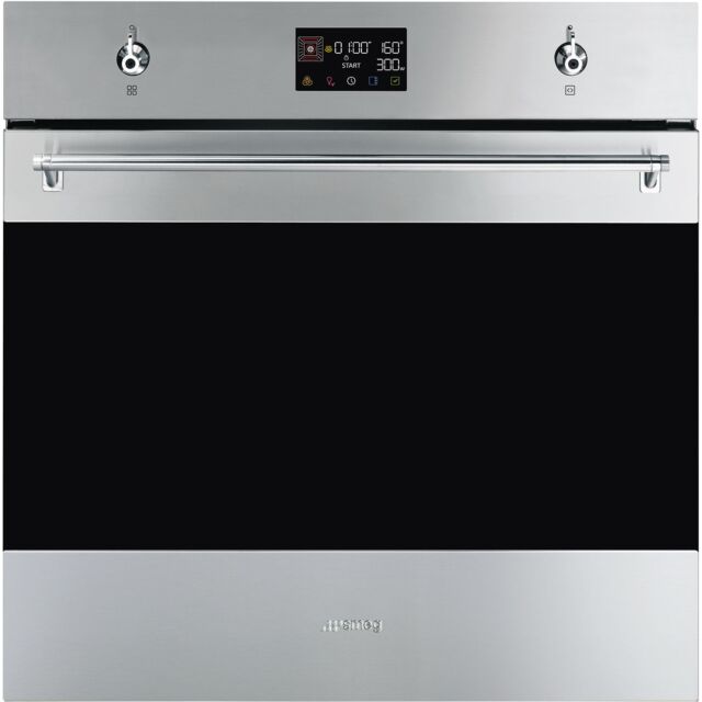 Smeg SO6302M2X 60cm Classic Speedwave XL Combi Microwave Black Glass