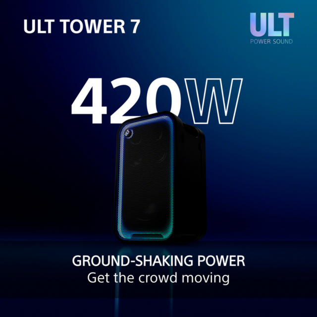 Sony SRSULT700.CEL Wireless ULT Tower Party Speaker Black