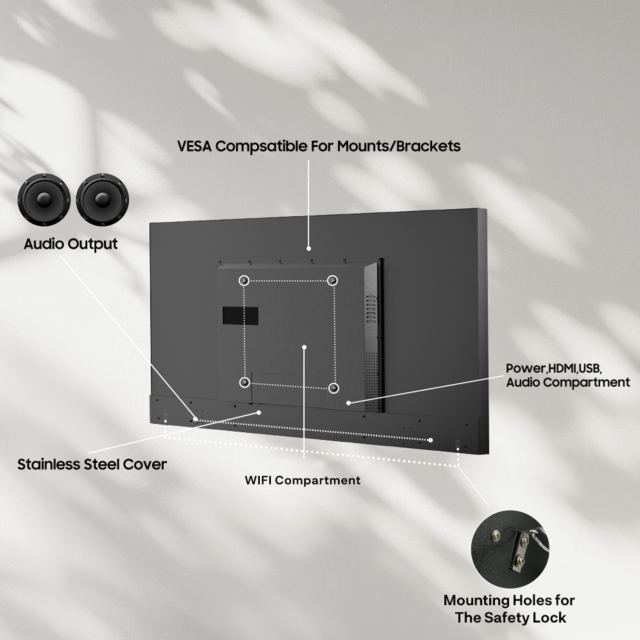 Sylvox OT65B1K4GC 65inch Partial Sun Outdoor TV