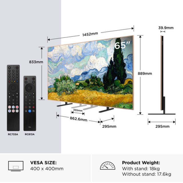 TCL 65A400 PRO-UK 65-inch 4K QD-MINI LED TV