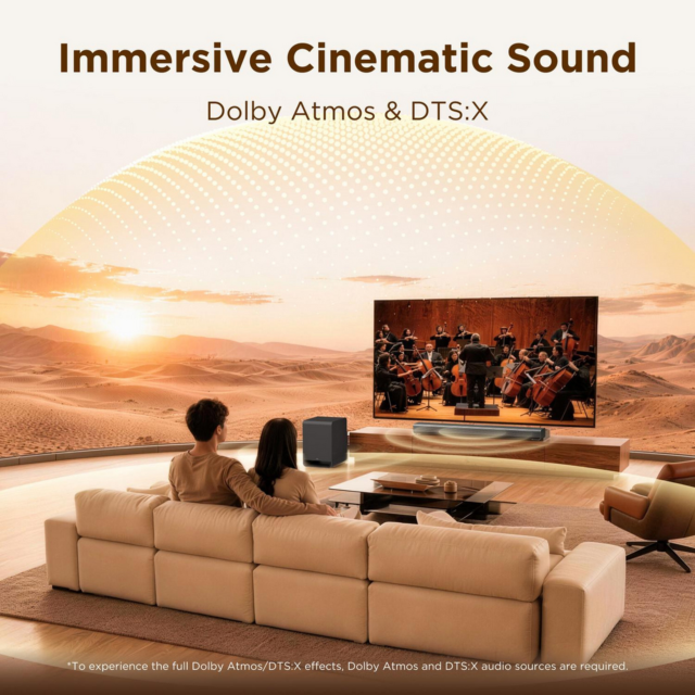 TCL S60K-UK 3.1ch Dolby Atmos Soundbar with Subwoofer