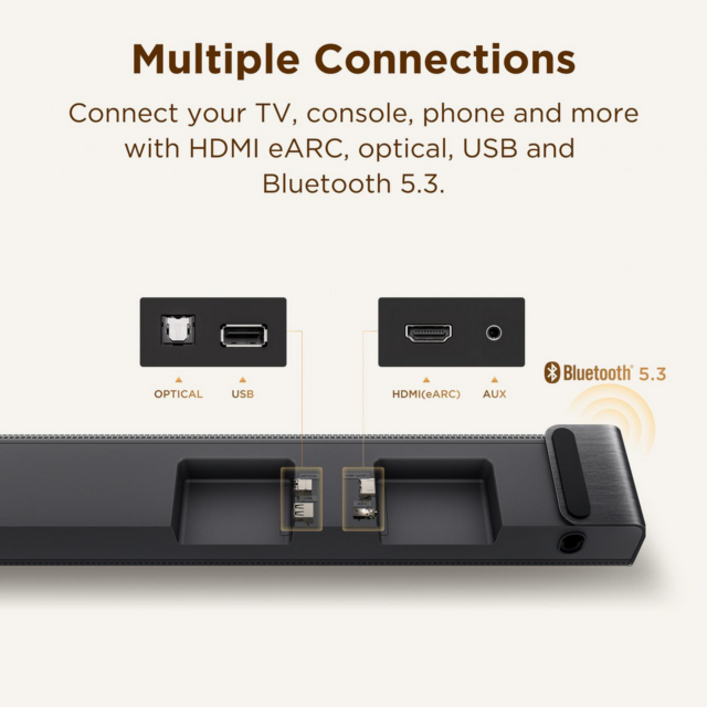 TCL S60K-UK 3.1ch Dolby Atmos Soundbar with Subwoofer