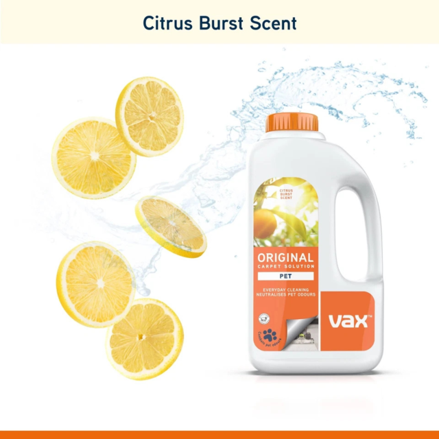 VAX 1-9-142054 Pet Carpet Cleaner 1.5L Citrus Scent