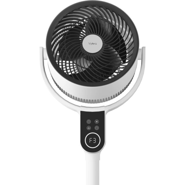 Vybra VS001-OF Oscillator Dual Height Tilt & Swing Oscillating Fan - White